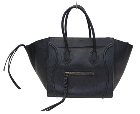 celine phantom black used|Celine tote bags black.